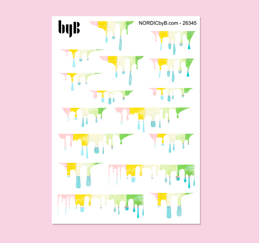 Colorful Drips Washi Stickers