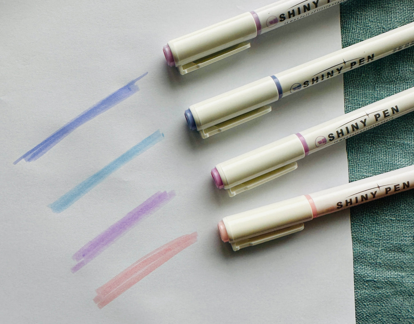 4pk Glitter Markers - Shiny Pen