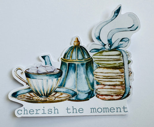 CHERISH THE MOMENT Die Cut Sticker