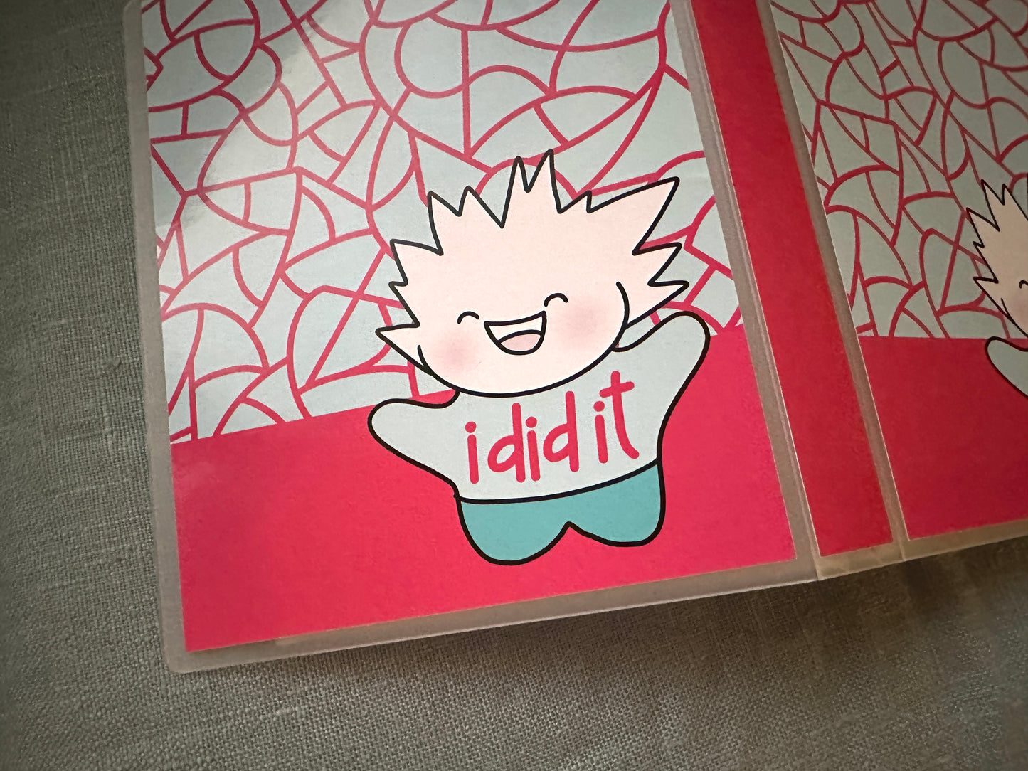 TUSSE rød "i did it" sticker album SMALL