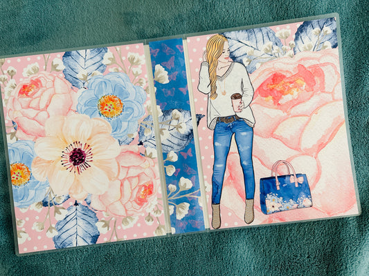 PEACH & BLUE PLANNER GIRL sticker album