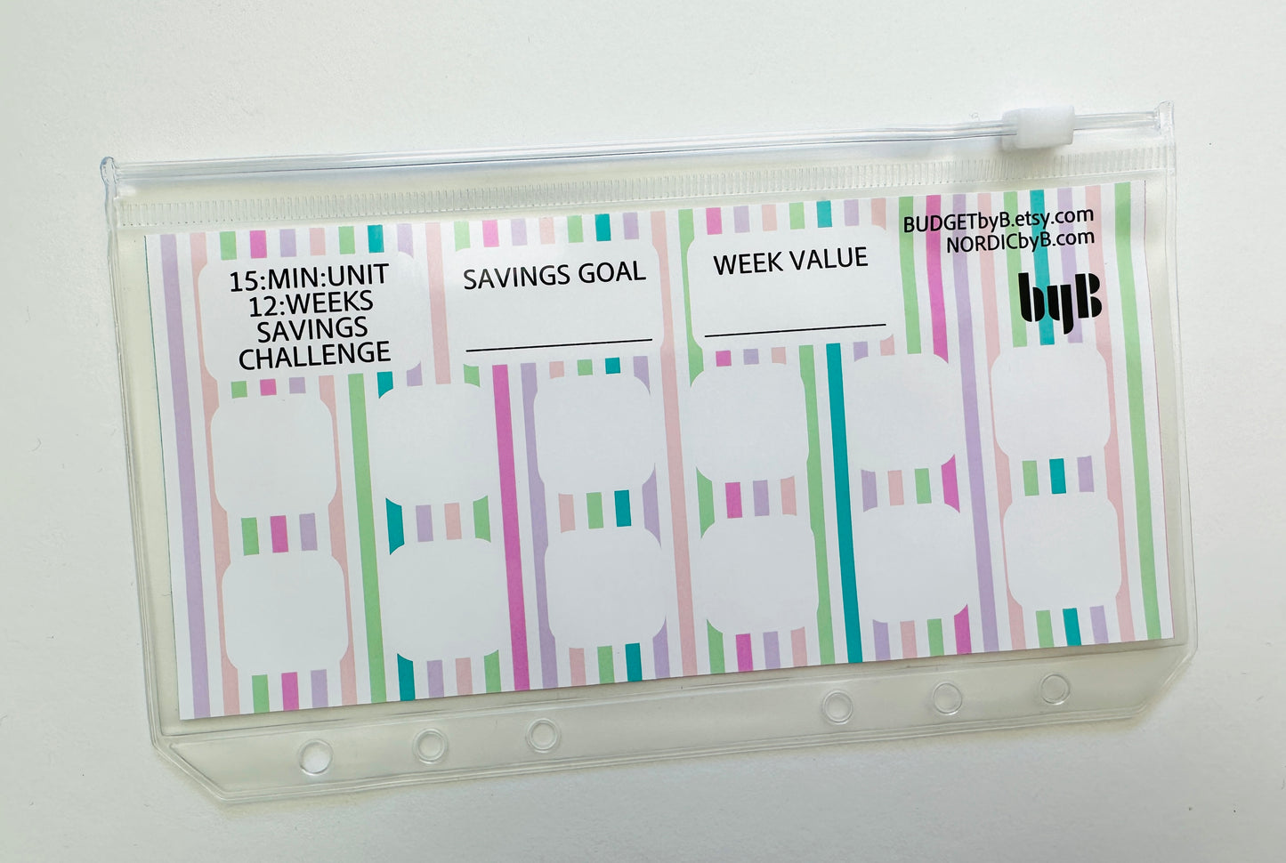 15 minute unit motivating, goal and savings challenge