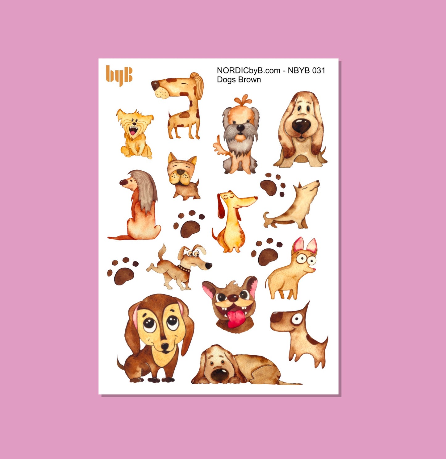Funny Dogs Sticker Sheet