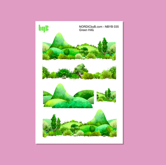 Green Hills Sticker Sheet