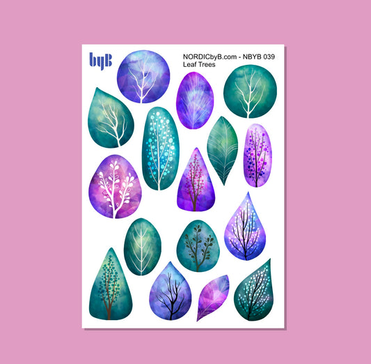 Leaf Trees Sticker Sheet