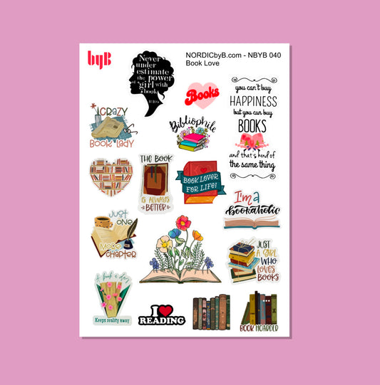 Book Love Sticker Sheet