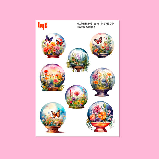 Flower Globe Sticker Sheet