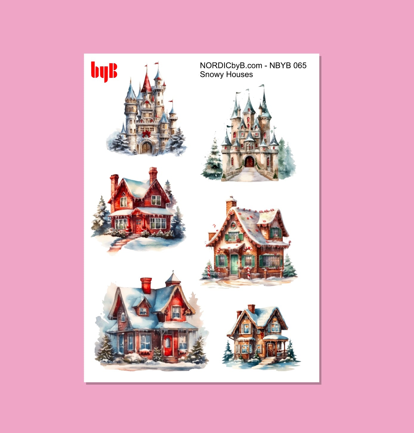 SNOW HOUSES - Sticker Sheet