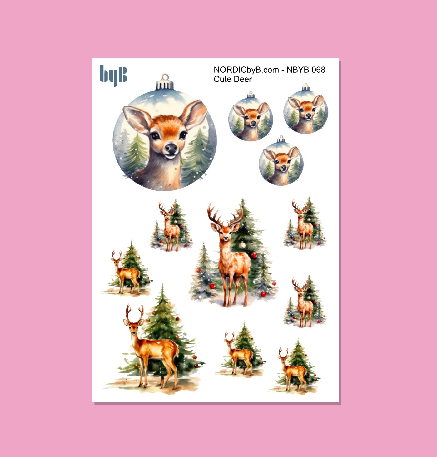 CUTE DEER - Sticker Sheet