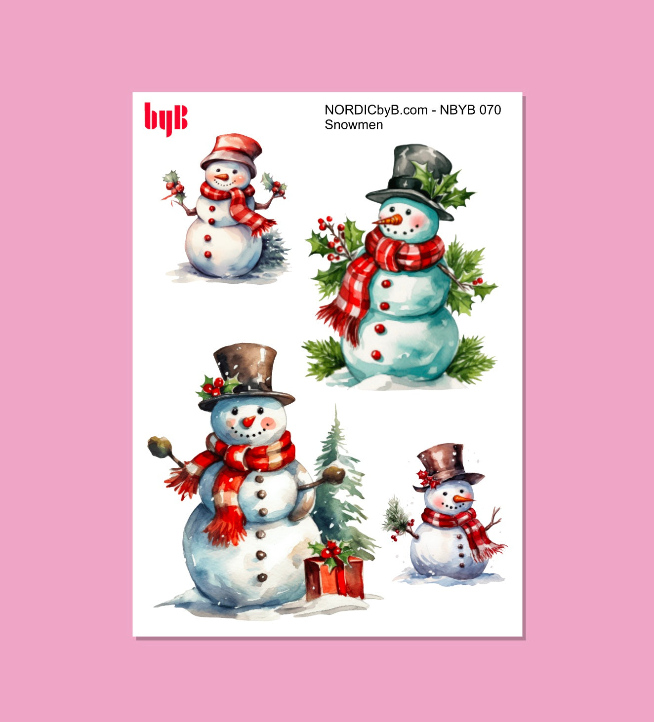 SNOWMEN - Sticker Sheet