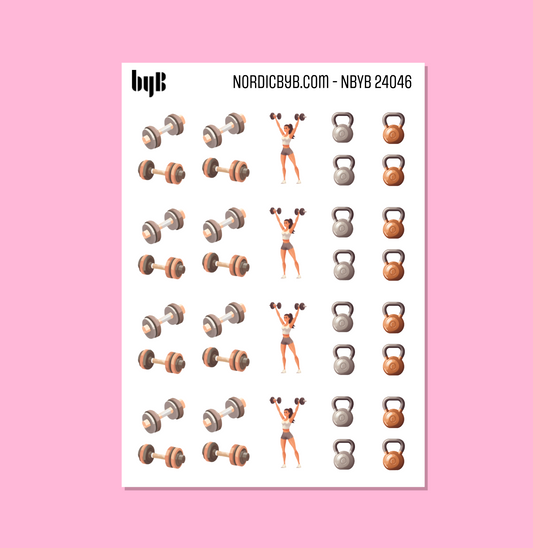 Weightlifting Sticker Sheet