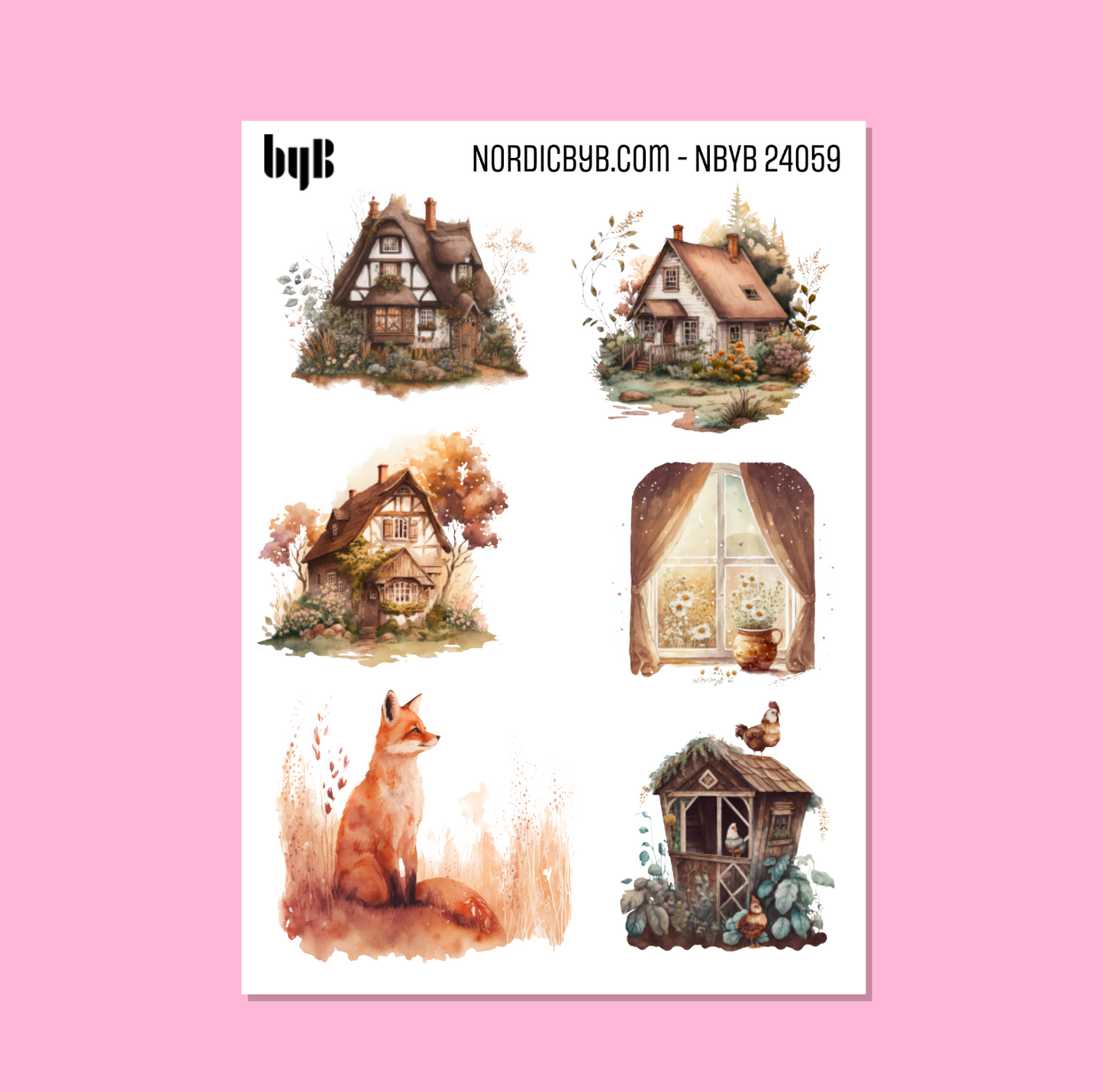 Country House Sticker Sheet