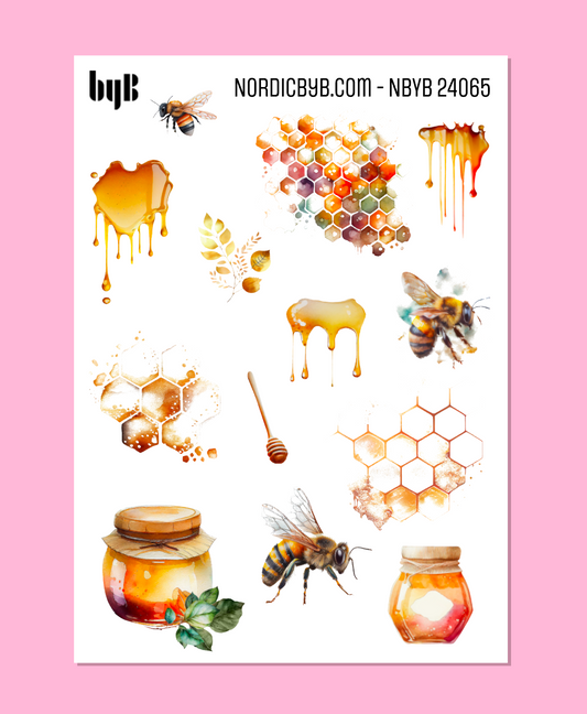 Bees and Honey Sticker Sheet