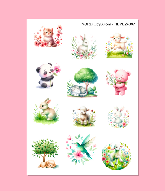 Animal Spring Sticker Sheet