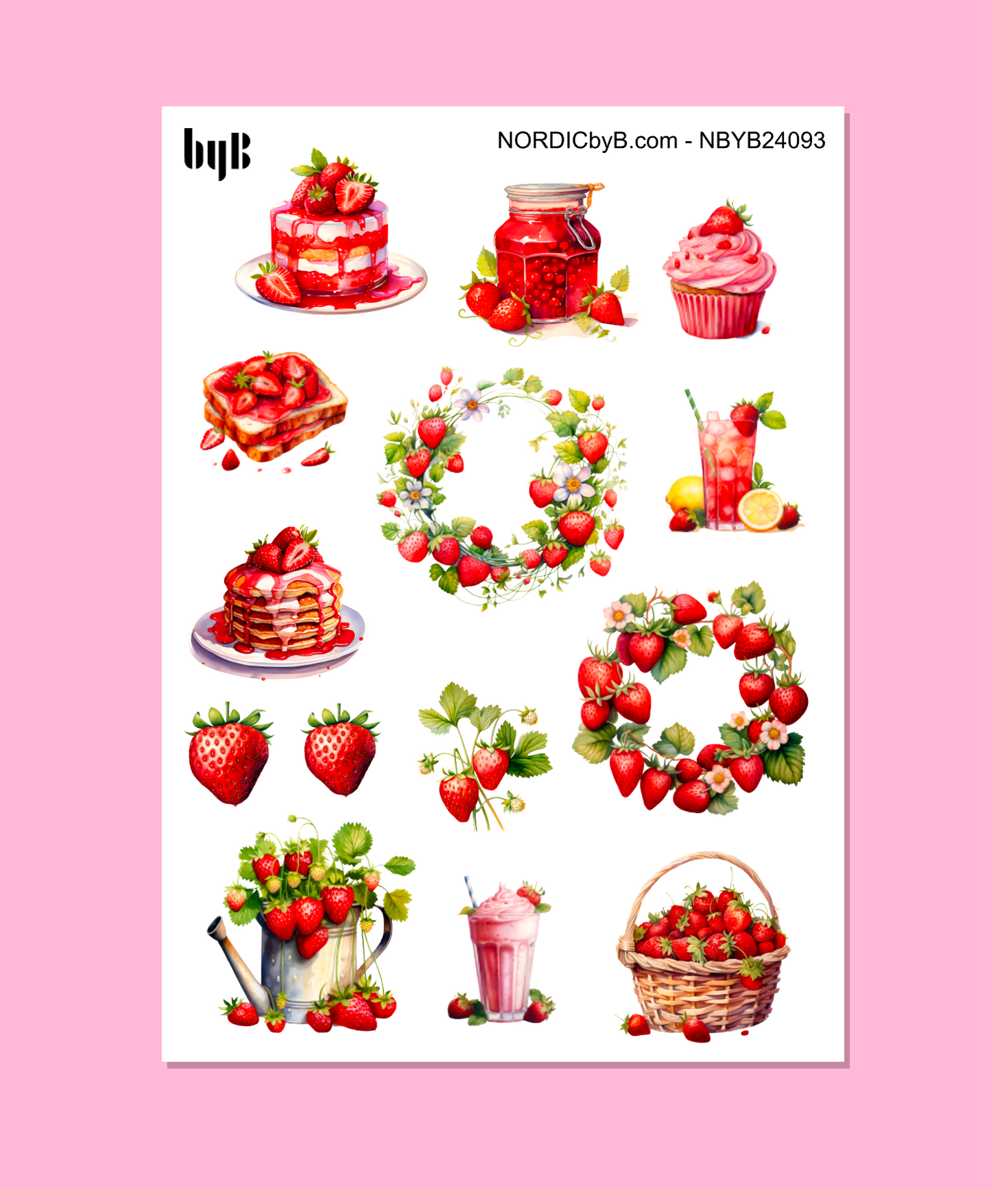 STRAWBERRY sticker sheet