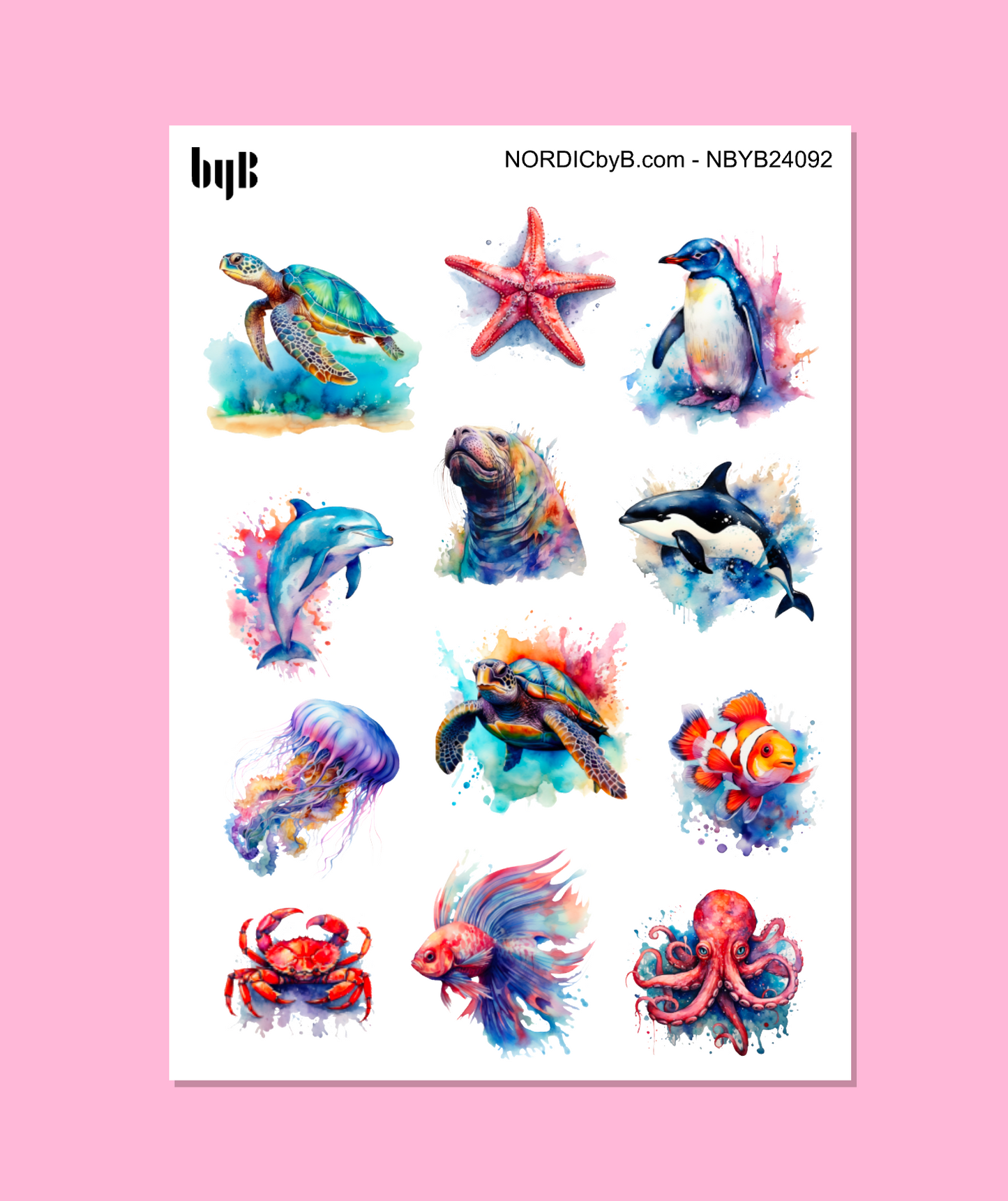 SEA LIFE sticker sheet