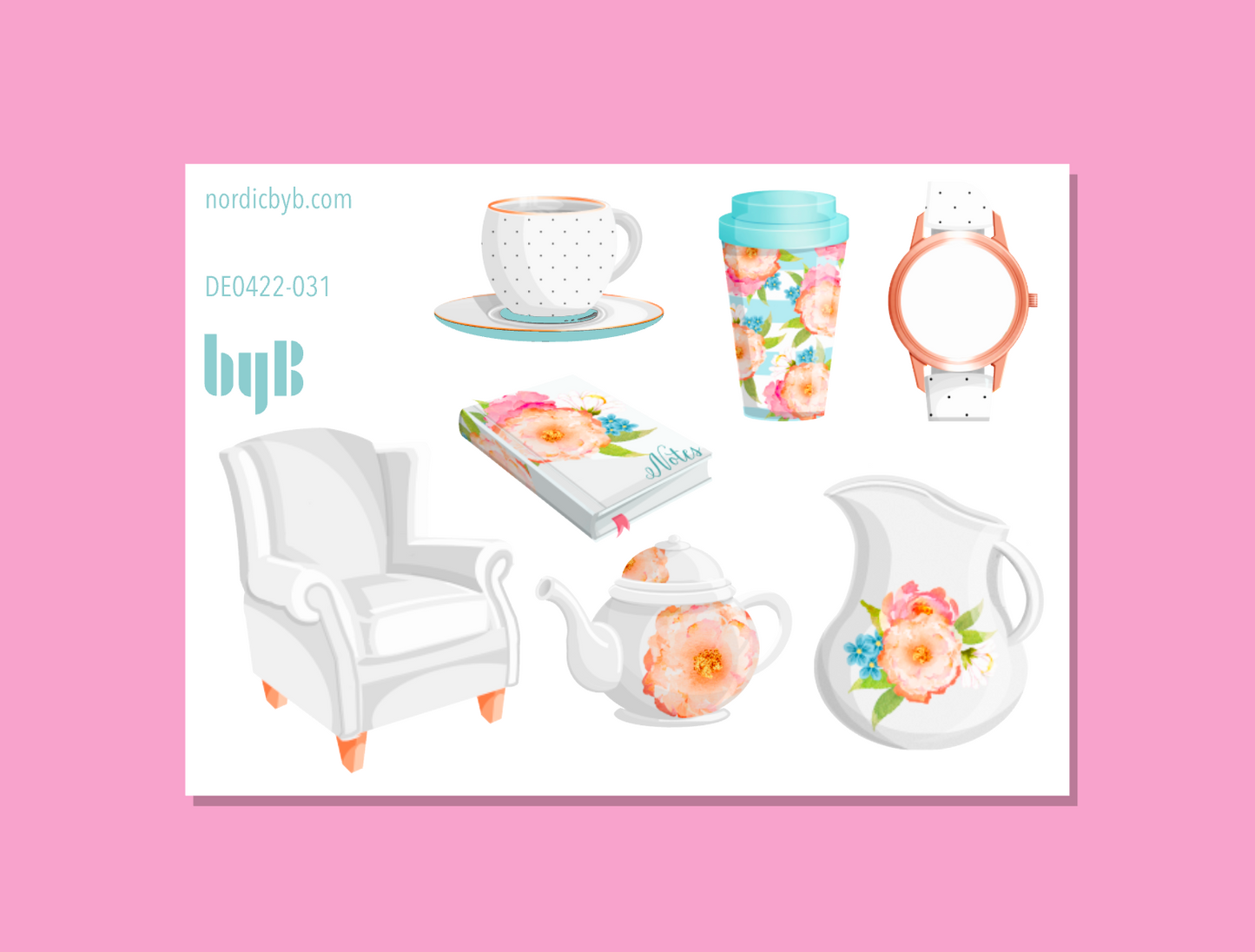 Home Decor Pastel Colored Sticker Sheet