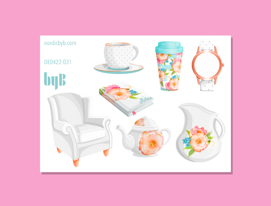 Home Decor Pastel Colored Sticker Sheet