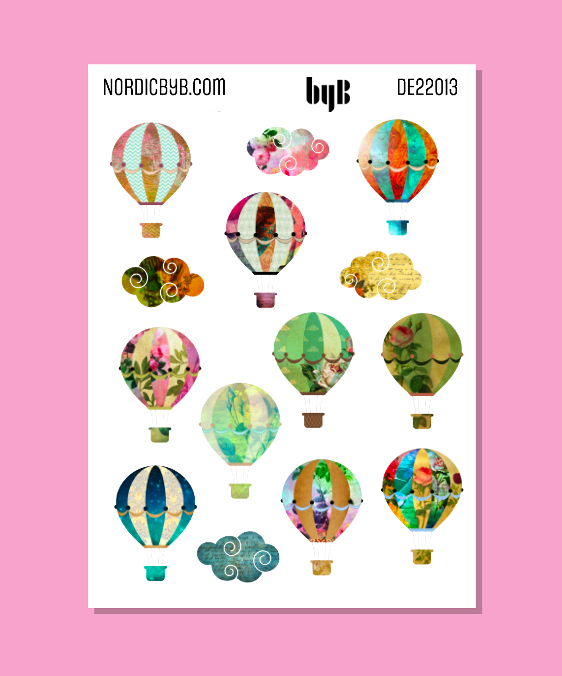 Hot Air Balloon Sticker Sheet