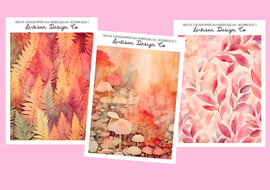 3 pk Design Paper AUTUMN BLISS 250 gsm