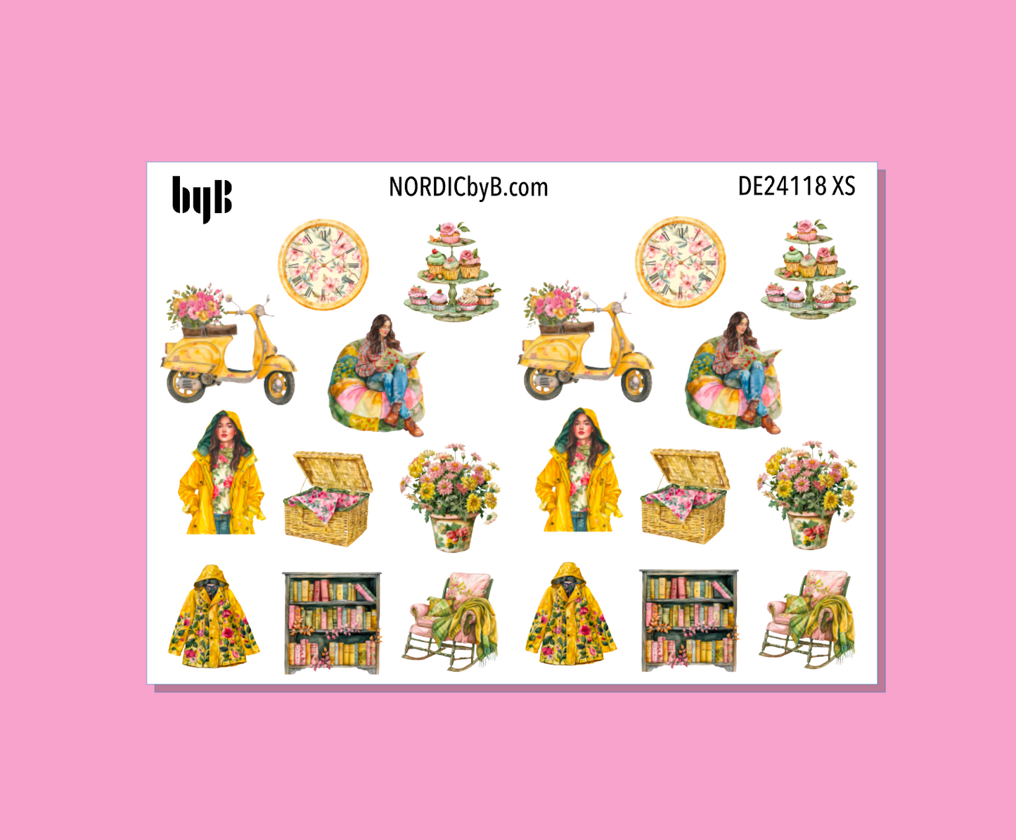 Vibrant Cozy Fall Sticker Sheet - Size: NORMAL & XS