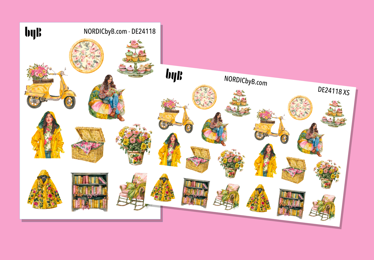 Vibrant Cozy Fall Sticker Sheet - Size: NORMAL & XS