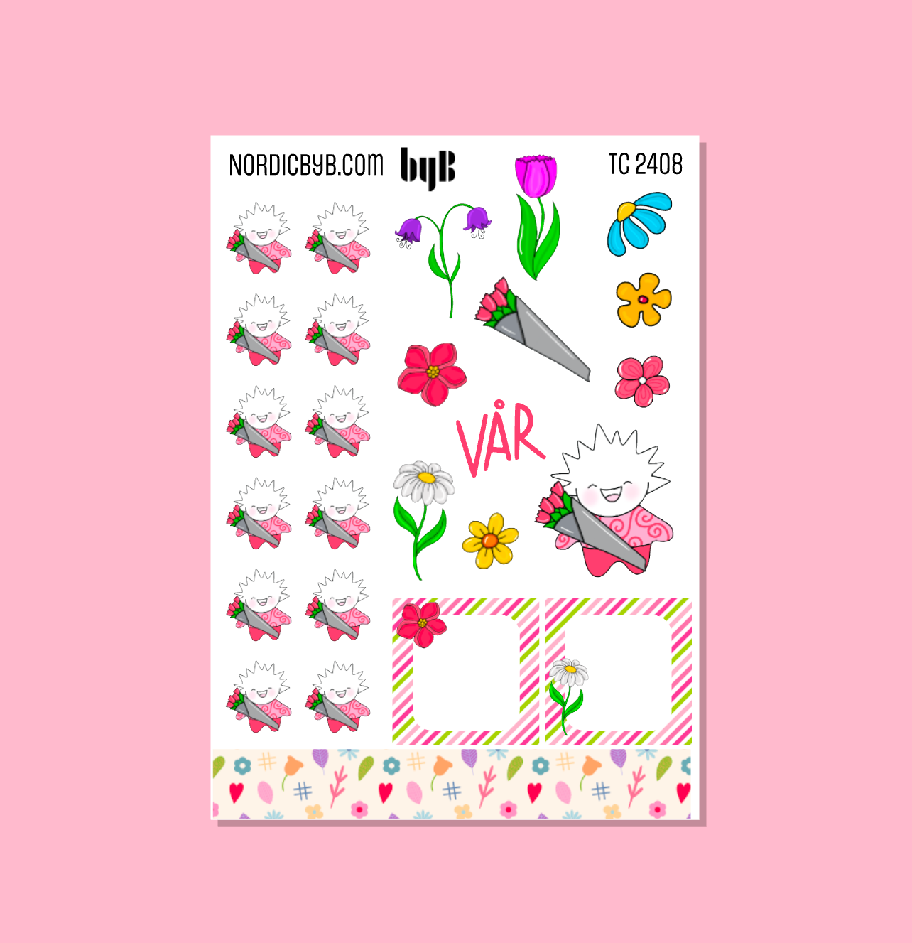 TUSSE FLOWERS Mixed Sticker Sheet