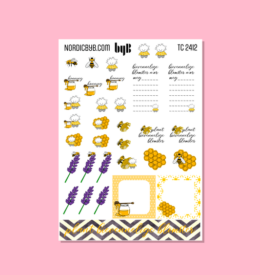 TUSSE HONEY & BEES Mixed Sticker Sheet