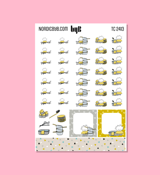 TUSSE POTS & PANS Mixed Sticker Sheet