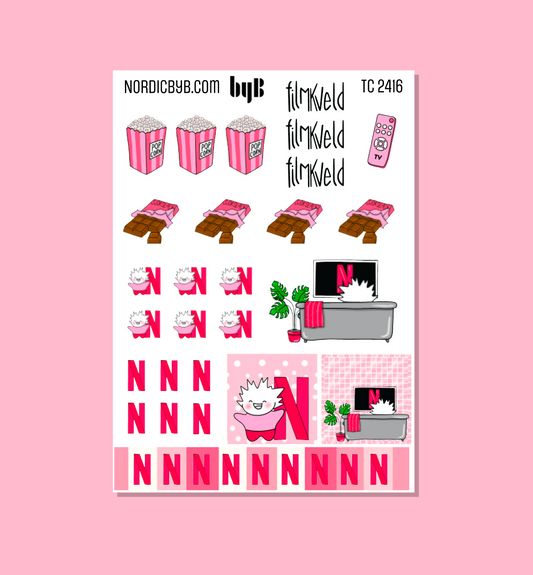 TUSSE NETFLIX MOVIENIGHT Mixed Sticker Sheet