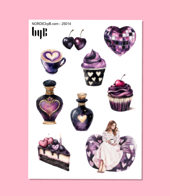 PURPLE LOVE Sticker Sheet