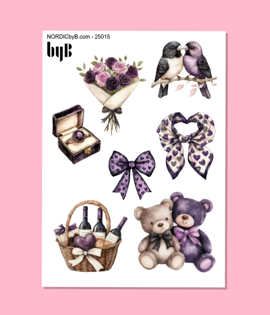 PURPLE LOVE Sticker Sheet