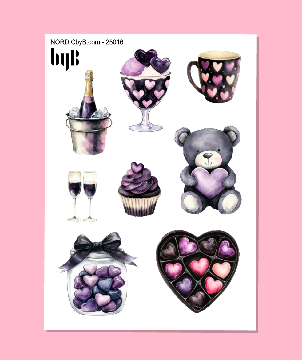 PURPLE LOVE Sticker Sheet