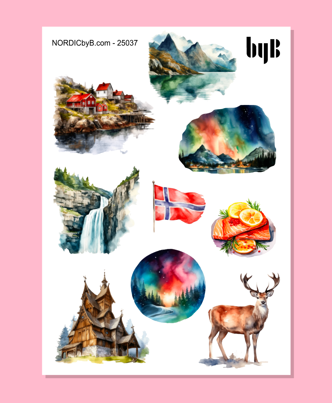 Norwegian Style Sticker Sheet