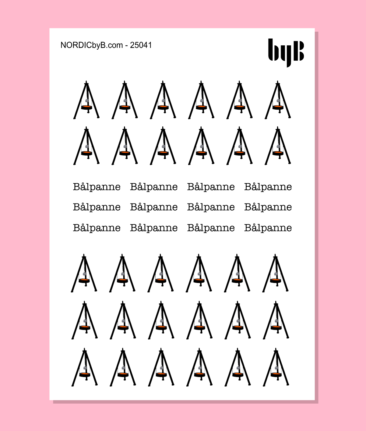 Bålpanne Sticker Sheet