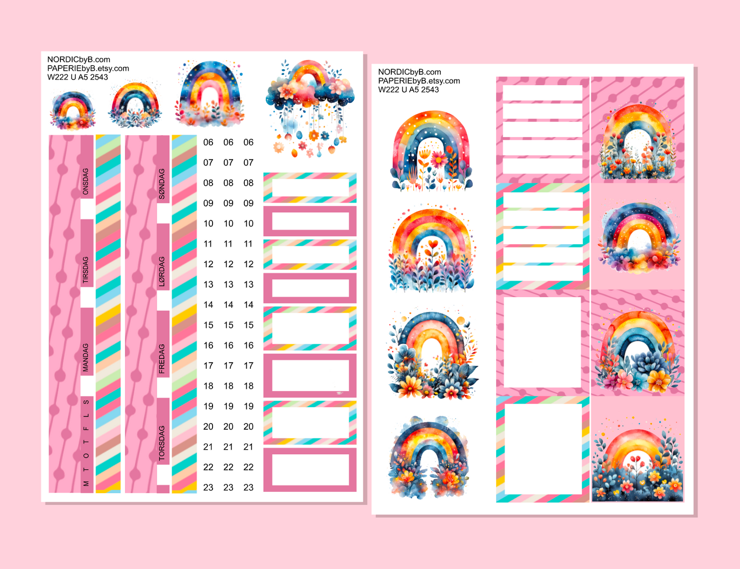 2543 Wonderland222 Unstacked A5 - RAINBOWS