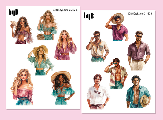 2 People Sticker Sheets