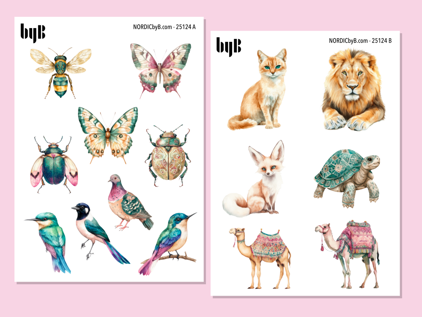 2 Marokko Dyr Sticker Sheets