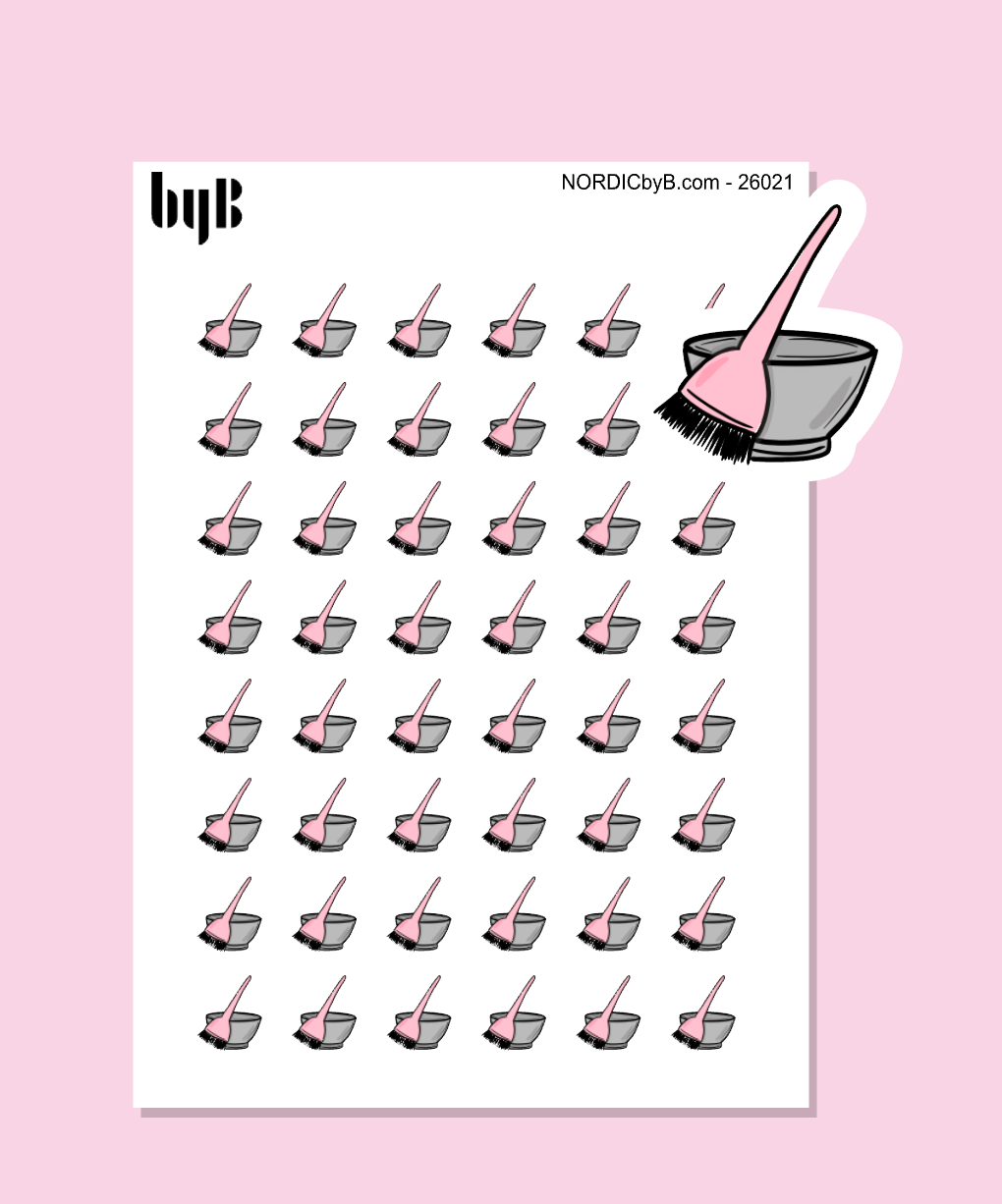 Dying Hair - Coloring Hair Icon Stickers