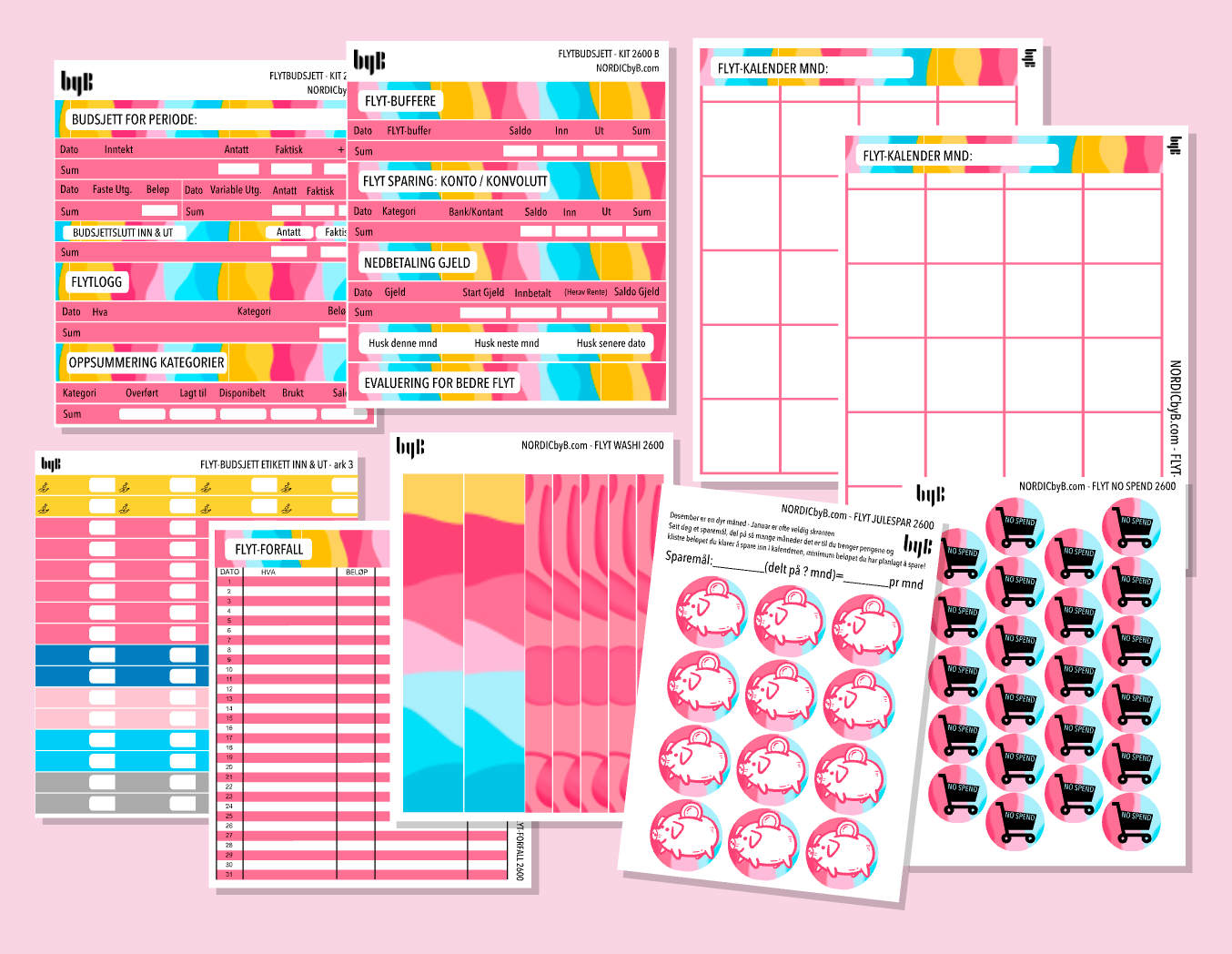FLYT-BUDSJETT STARTPAKKE/KIT - m/pdf