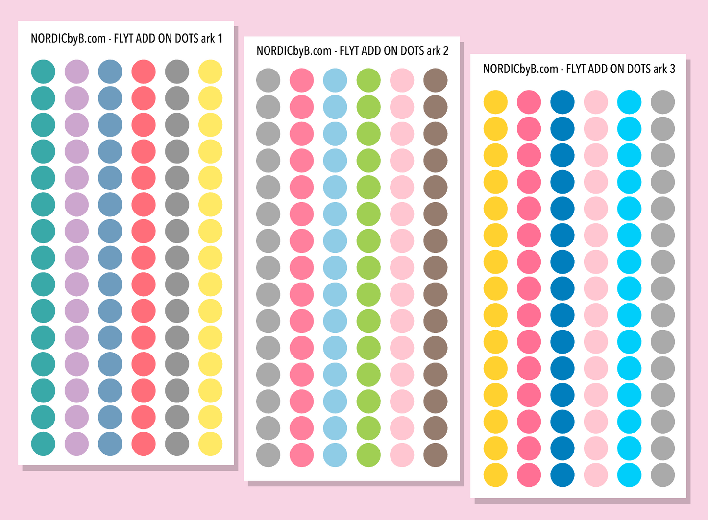 FLYT-BUDSJETT ADD ON ETIKETTER & DOTS