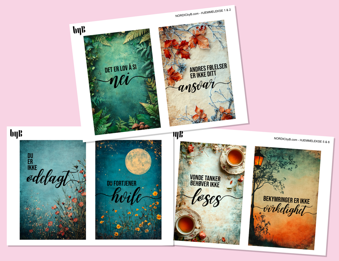 Mental Helse Hjemmelekse - 3 klisterark i pakke