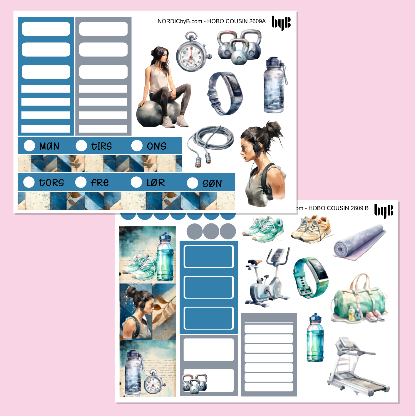 2609 Fitness Hobonichi Techo Cousin Kit - 2 ark