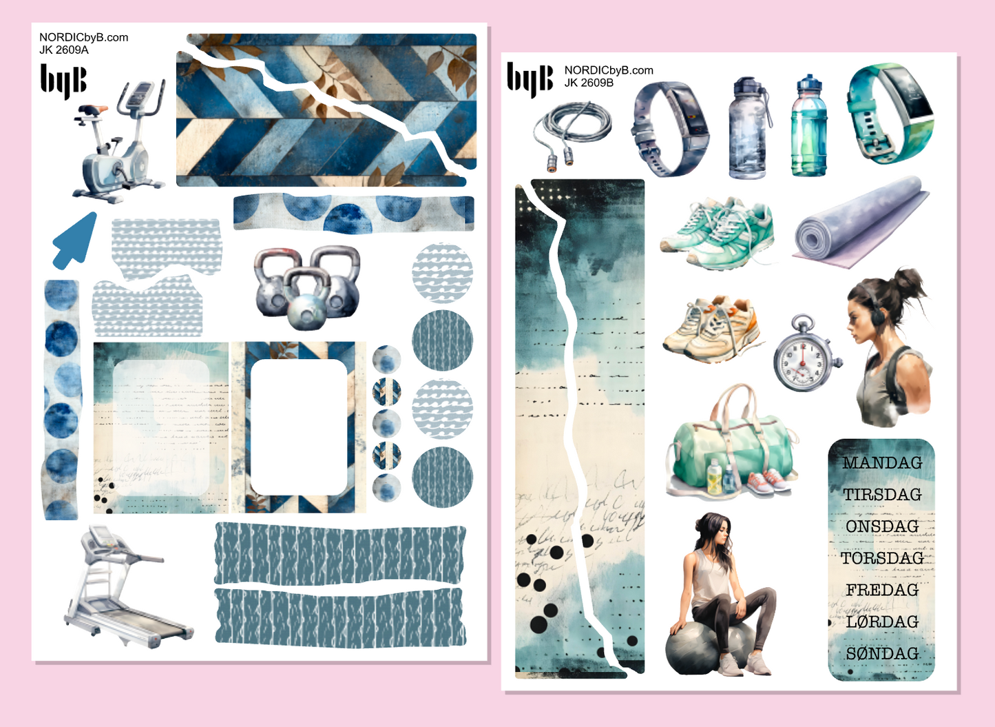 2609 Fitness Journaling Kit - 2 ark