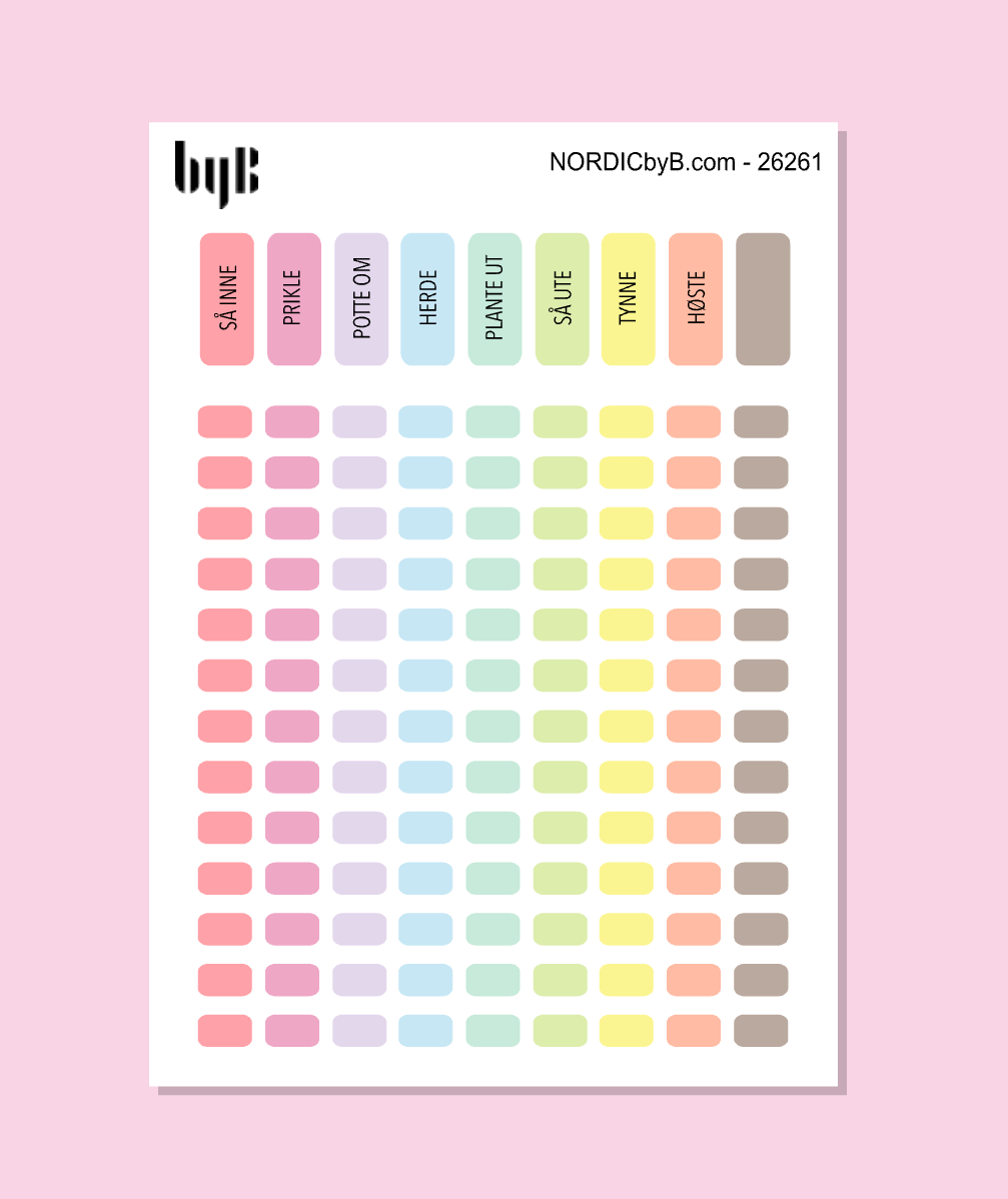 Calendar Garden Planning Functional Stickers