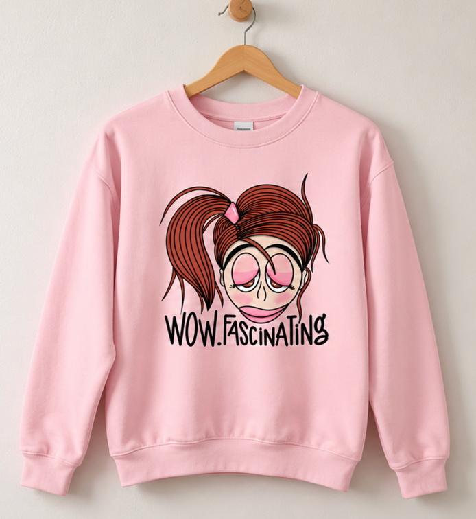 FORHÅNDSBESTILLING - WOW. FASCINATING crew neck XXL - baby pink