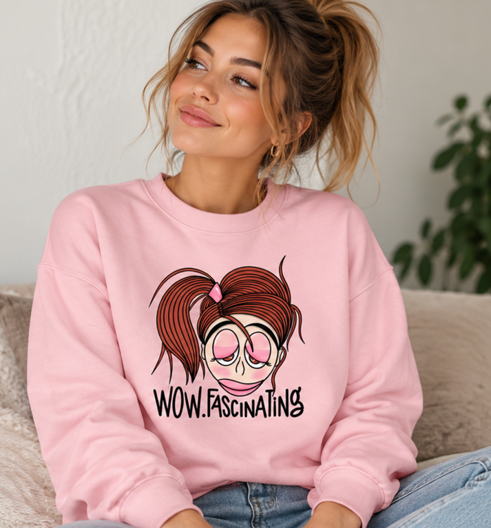 FORHÅNDSBESTILLING - WOW. FASCINATING crew neck XXL - baby pink