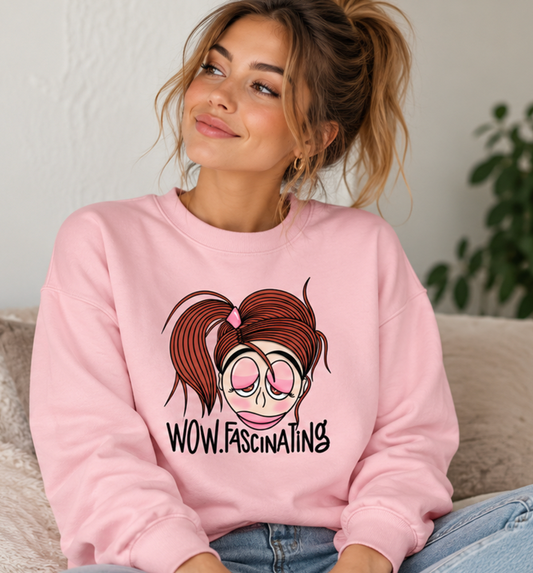 FORHÅNDSBESTILLING - WOW. FASCINATING crew neck XXL - baby pink