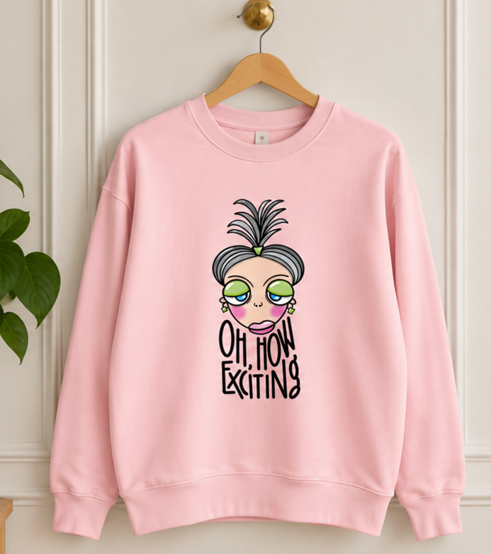 FORHÅNDSBESTILLING - OH, HOW EXCITING crew neck XXL - baby pink
