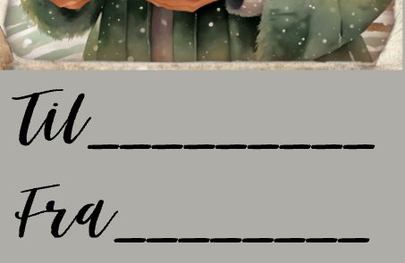 Til/Fra-klistermerker med 2 AV DINE BILDER - 2 ark